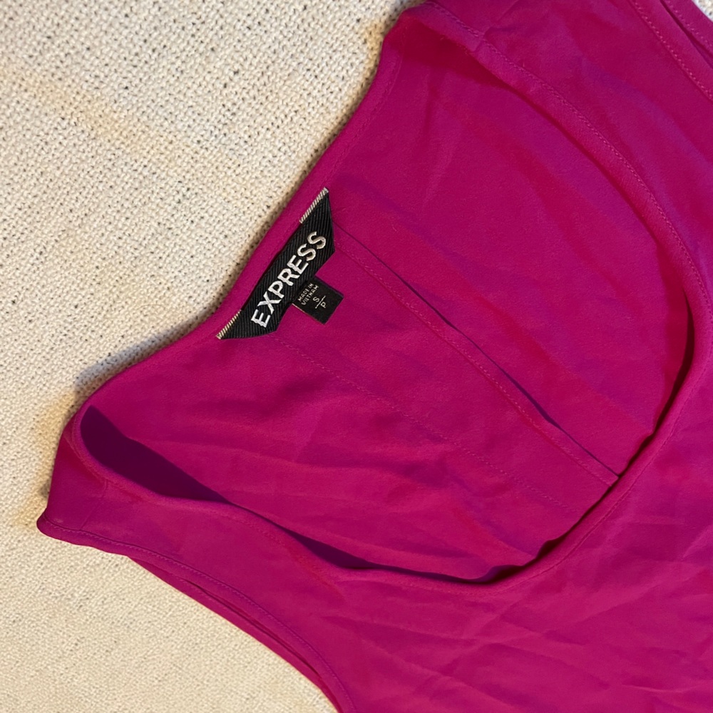 Express Pink Open Back Tank - Picture 2 of 5